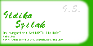 ildiko szilak business card